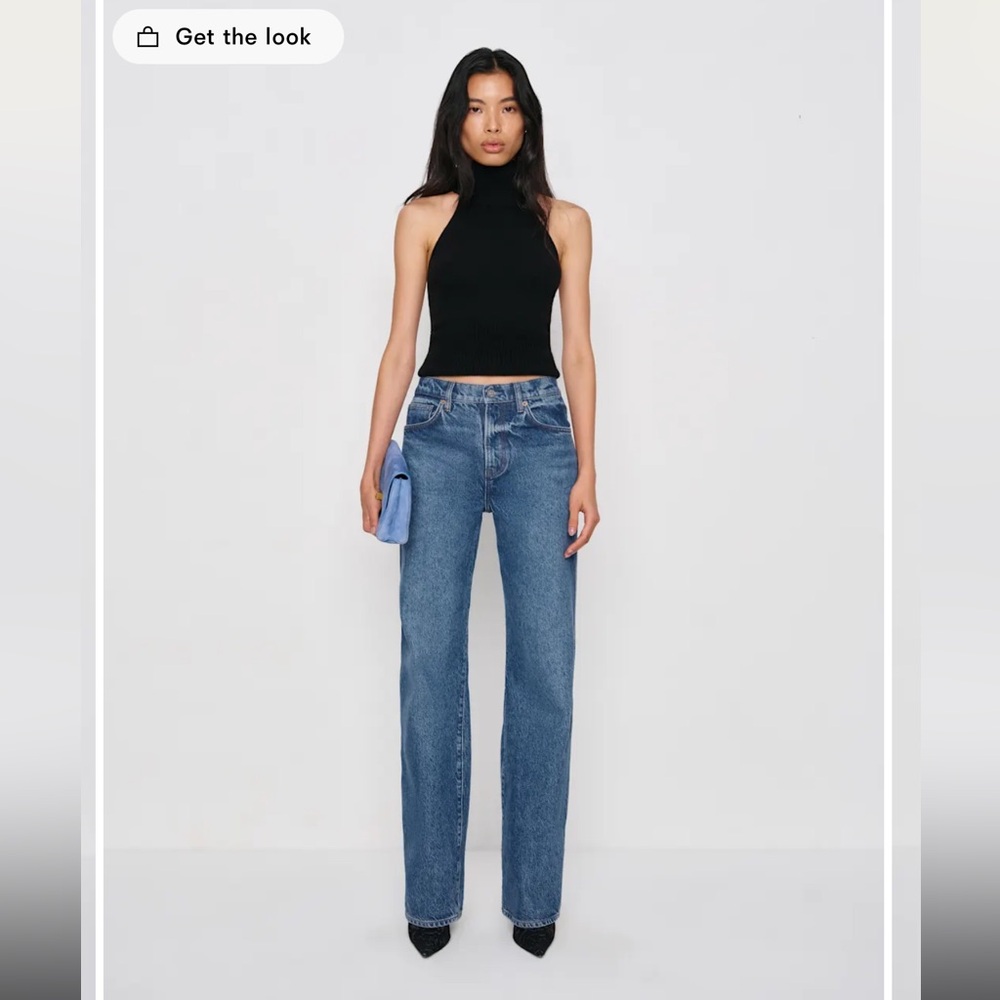 Reformation Val 90’s mid rise straight Jean